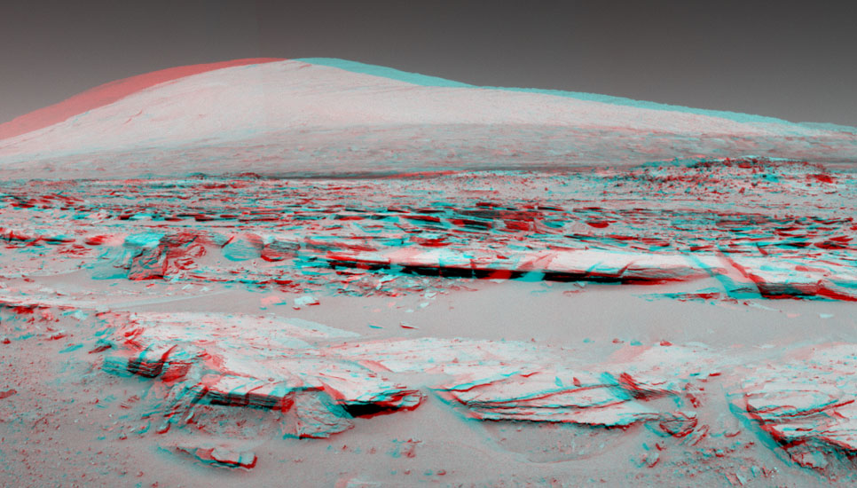 The Junda outcrop in anaglyph 3d